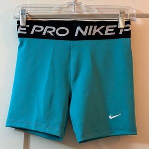 Nike Women's Pro Teal Athletic Shorts